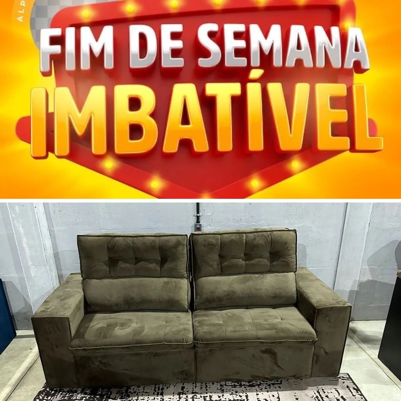 Fim de semana imbatível, sofá retrátil 2,30m 