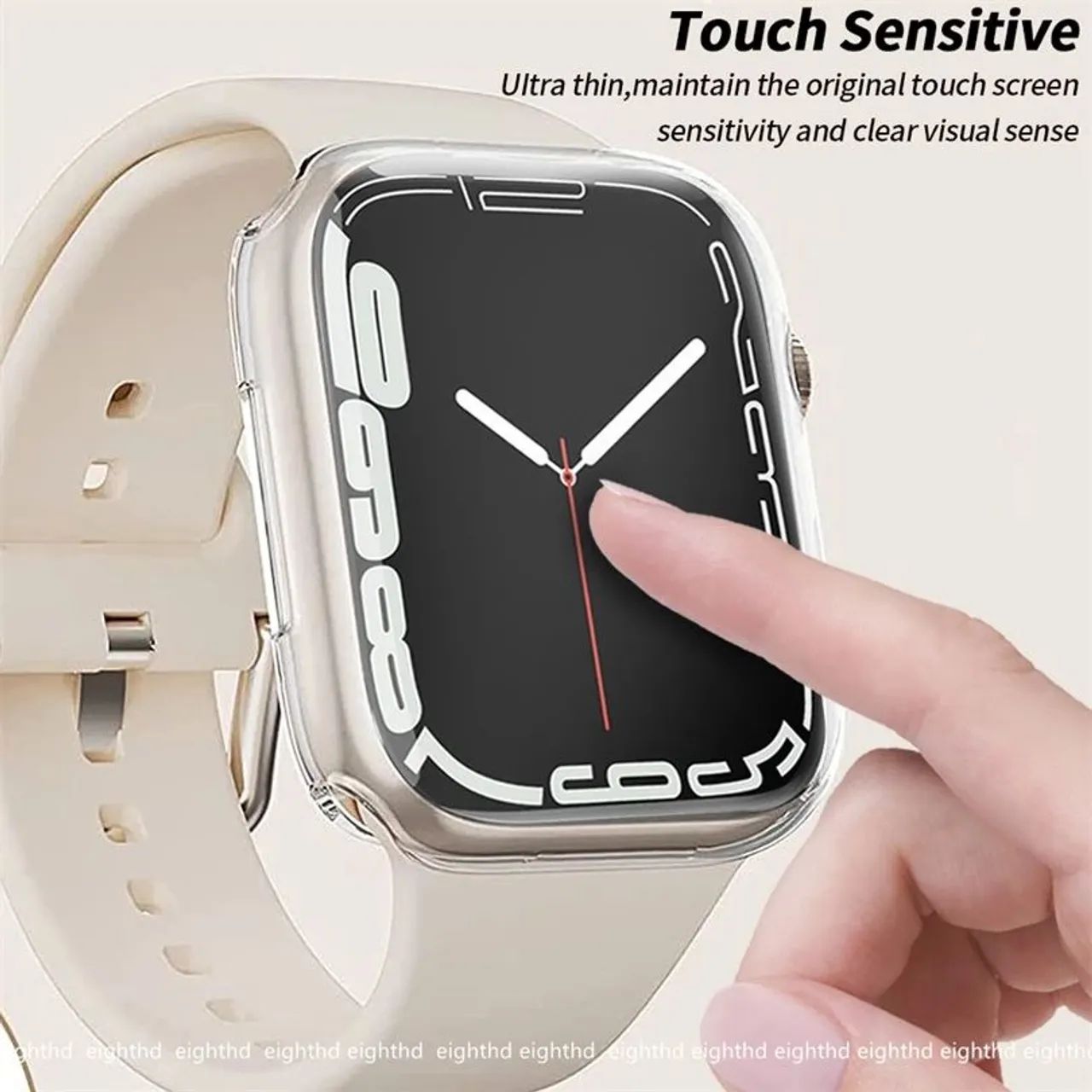 CASE FECHADA PARA SMARTWATCH RELÓGIO INTELIGENTE SÉRIE 7 6 SE 5 4 3 2 1. 45mm. SILICONE. - Foto 5