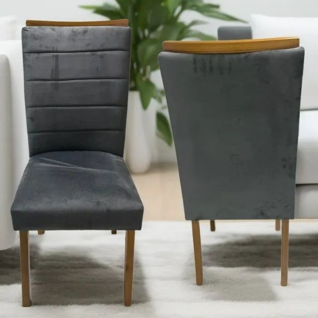 Pronta entrega!! Kit 2 Cadeiras Júlia/Ase Mel Grafite