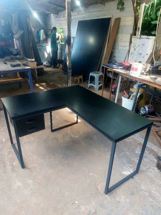 Mesa em L estilo industrial  - Foto 2