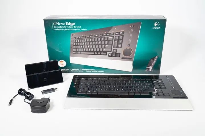 Teclado Bluetooth Logitech Dinovo Edge - Raro -Zero na caixa - Estudo proposta.