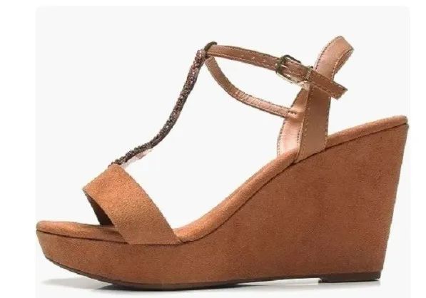 Sandália Vizzano Camurça Flex - Anabela - Foto 2