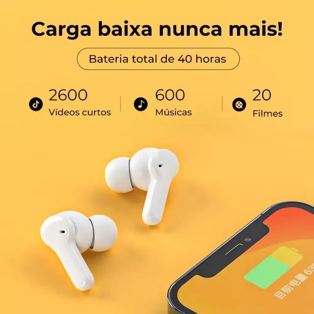 Fone de Ouvido Sem Fio QCY T13 Bluetooth 5.1 Cancelamento de Ruído Touch Bateria Ultra Lon - Foto 5