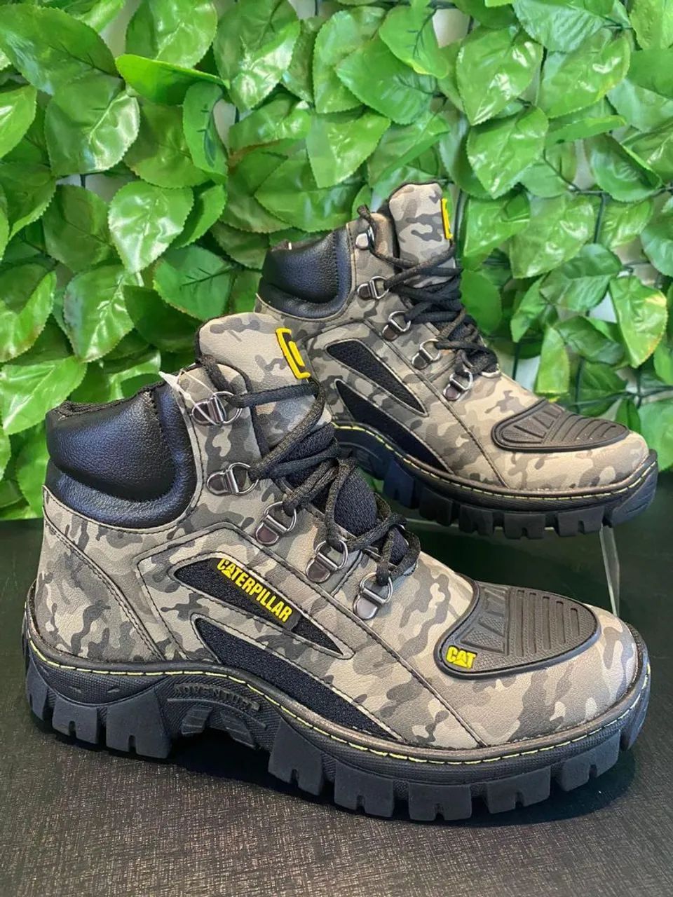 Bota Coturno Masculino Coturno Caterpillar Camuflado Tênis
