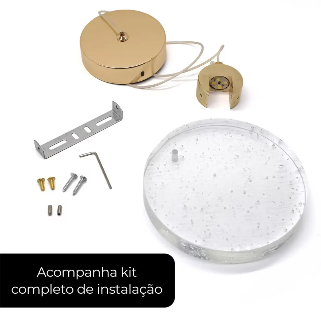 Luminária de teto moderna com kit completo