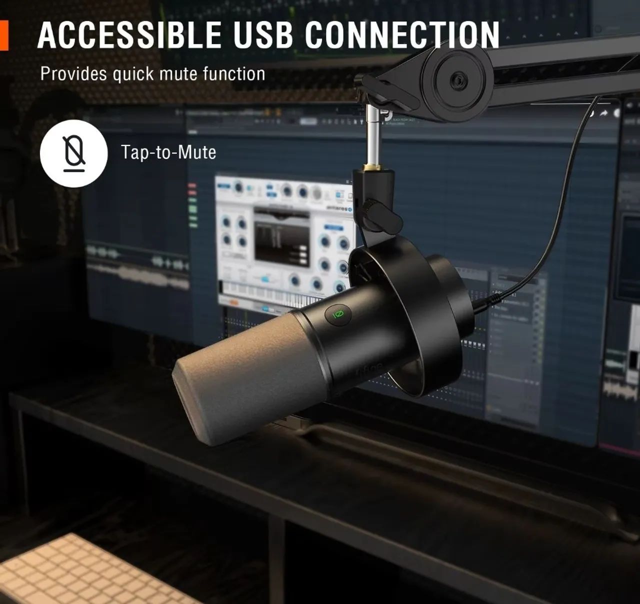 Microfone Fifine k688 XLR/USB - Qualidade de Estúdio - Microfones