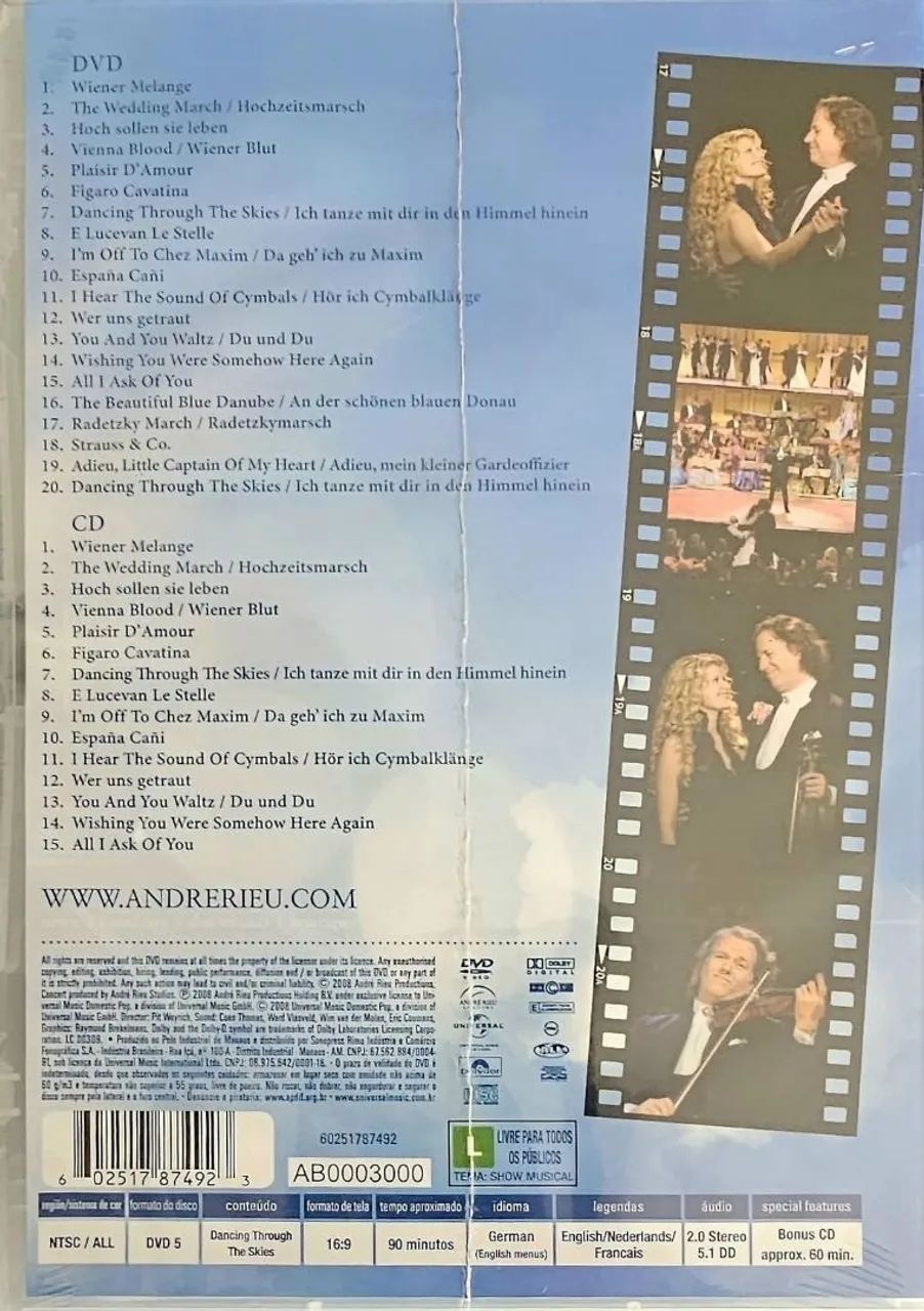 DVD André Rieu - Dancing Through The Skies - Wedding at the Opera - Foto 2