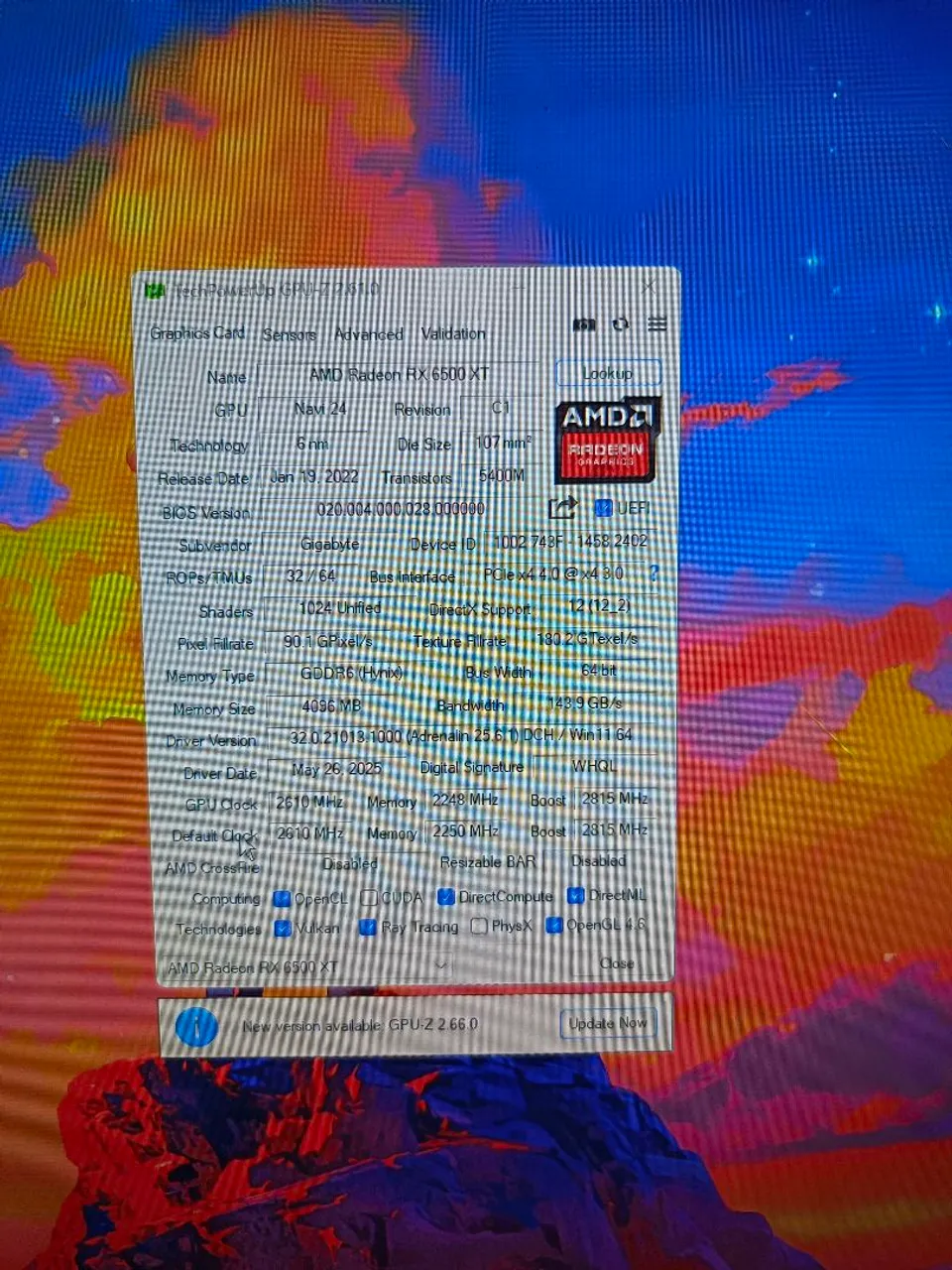 Placa de Vídeo AMD Radeon RX 6500 XT, NOVA 2 meses de uso apenas