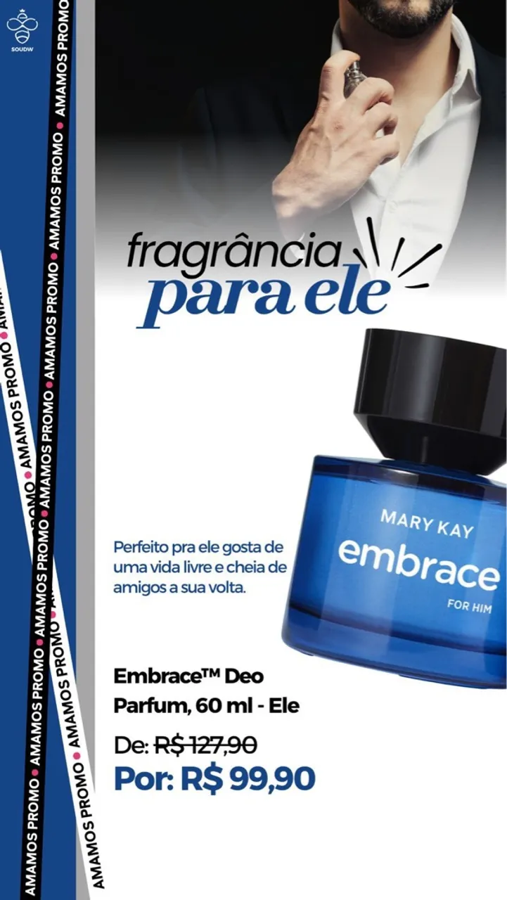 Embrace Deo Parfum para Ele - Mary Kay