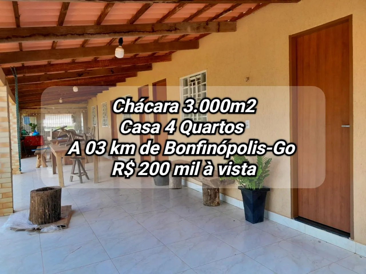 Chácara com Casa 4/4. A 30 km de Goiânia!