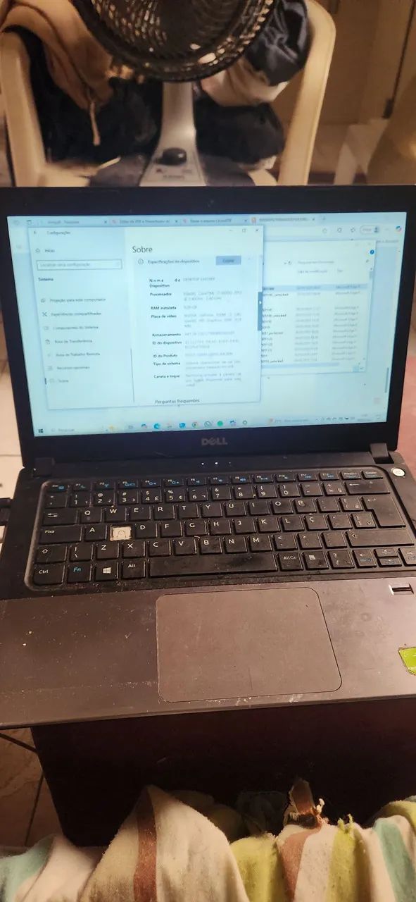 Notebook Dell com Intel Core i7, 8 GB de RAM, SSD 500GB