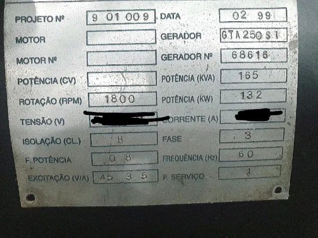 Gerador de Energia 165/150 KVA Revisado C/ Garantia de 1 ANO Testado em Carga / RN - Foto 5