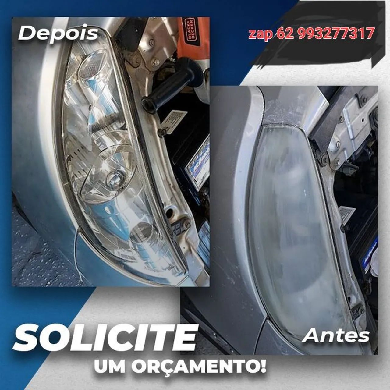 Polimento de farol  - Foto 4