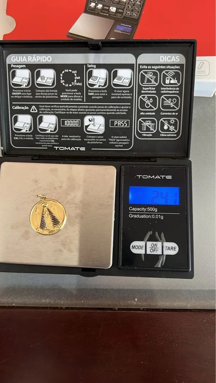 PINGENTE NOSSA SENHORA APARECIDA OURO 18k/750 - Foto 2