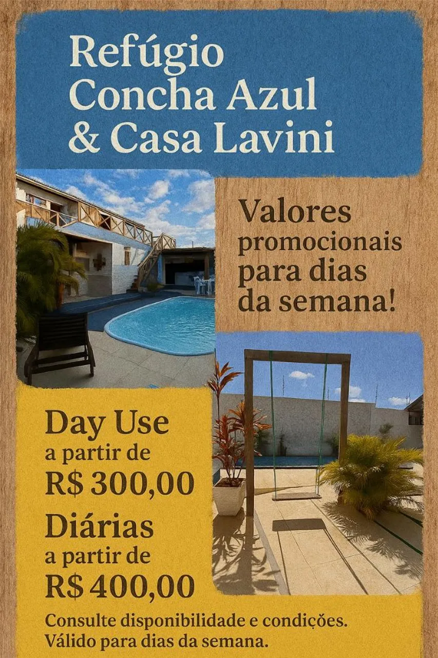 Promoção Semanal! Casa por Temporada e finais de semana