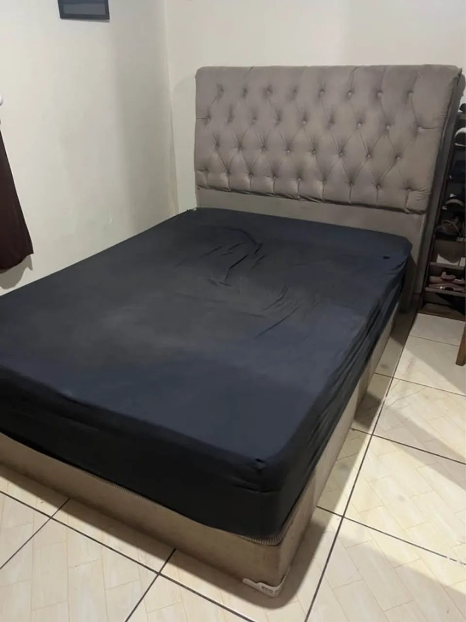 Colchao magnético massageador + box + cabeceira