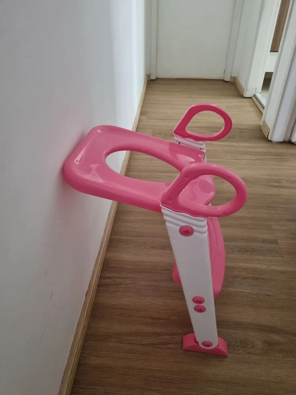 Assento de Vaso Sanitário Infantil com Degraus - Rosa - Foto 3