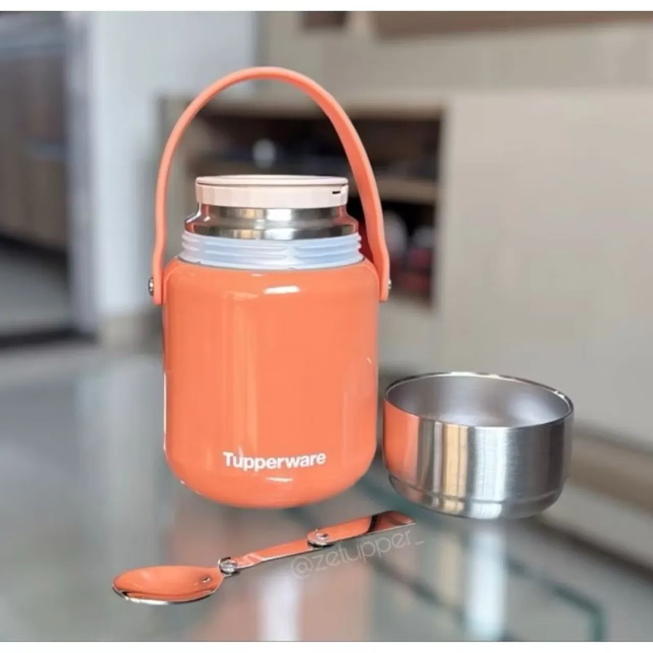 Pote Térmico Tupperware Laranja  - Foto 4