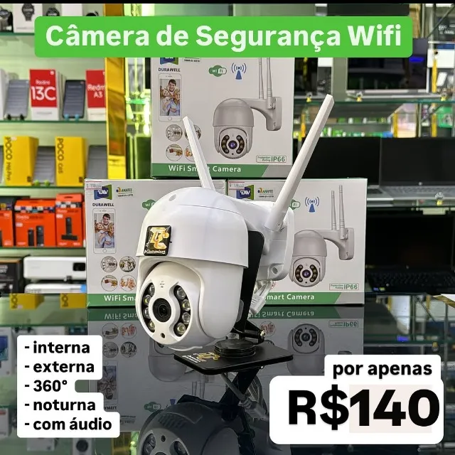Câmera de Segurança Ip Externa Prova Dágua Wifi YOUSSE Full Hd 1080p