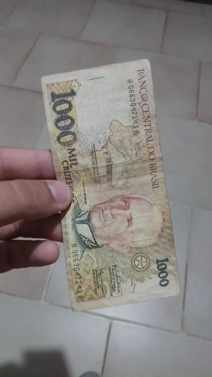 Notas de 1000 Cruzeiros e demais outras 