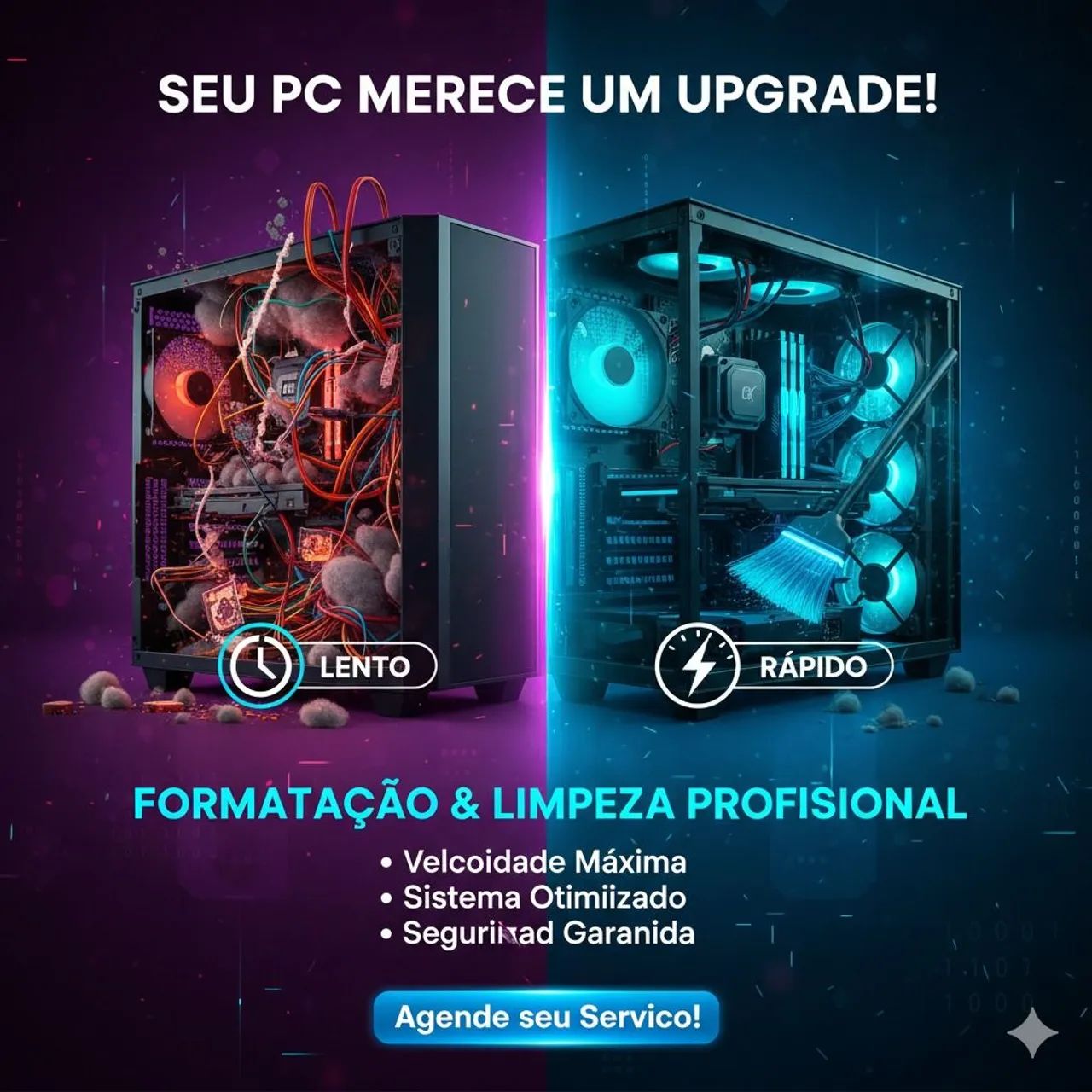 Formatação e limpeza a domicílio