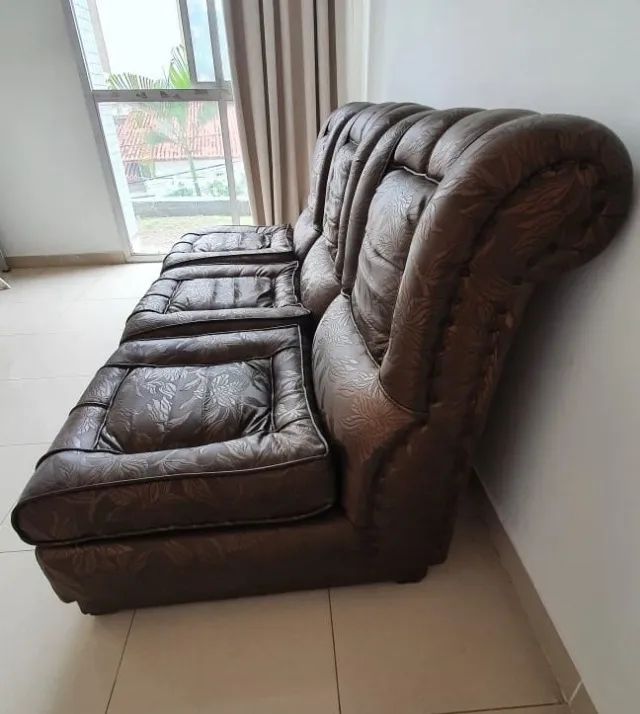 Poltronas de estilo único, em courvin, intercambiáveis - Foto 4