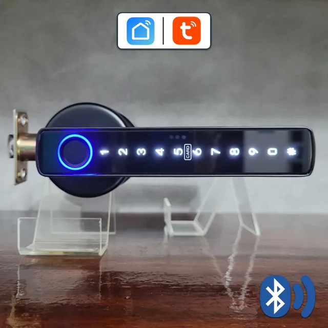 Fechadura Inteligente Bluetooth Tuya Biometria NFC Senha Chave - Cadastro de usuários e +