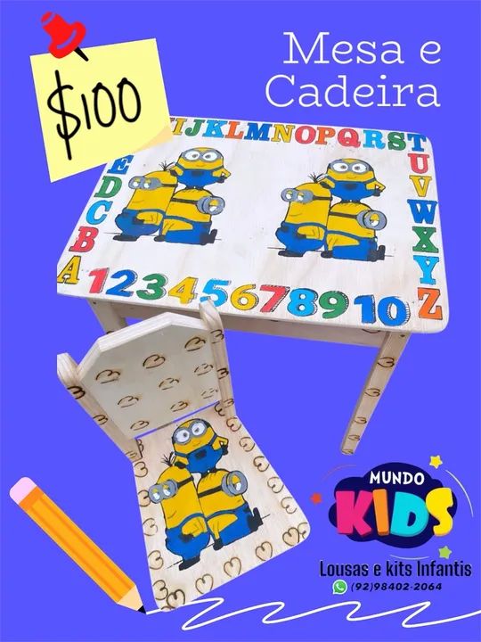 Mesa e Cadeira Infantil  - Foto 5