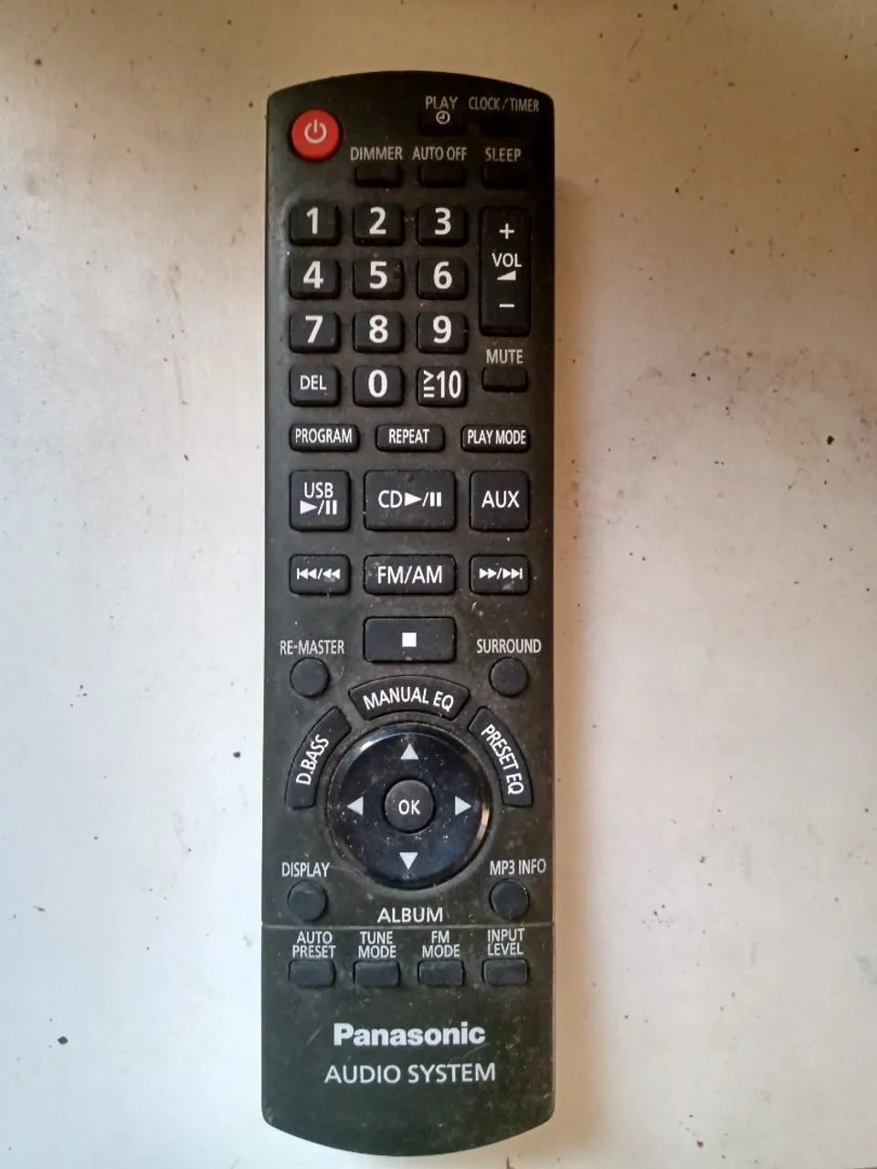 Controle Remoto Panasonic - Audio System