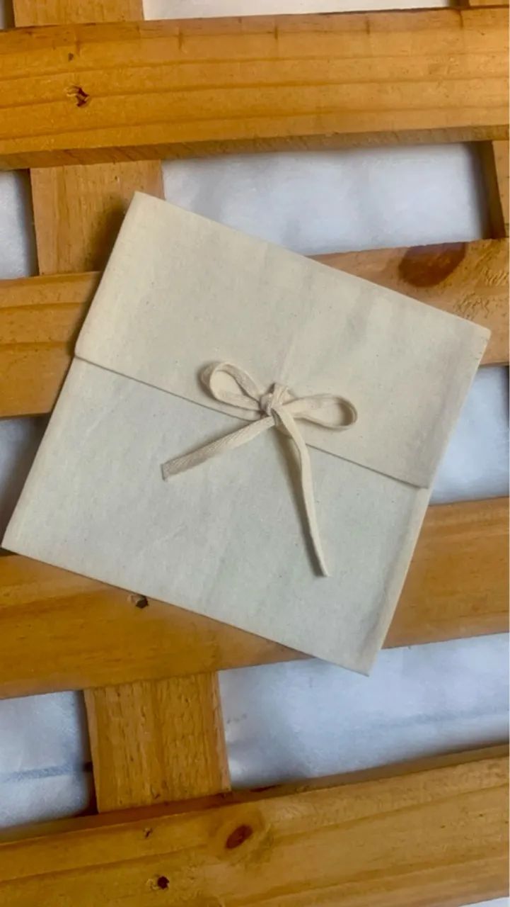 Envelope em algodão cru 