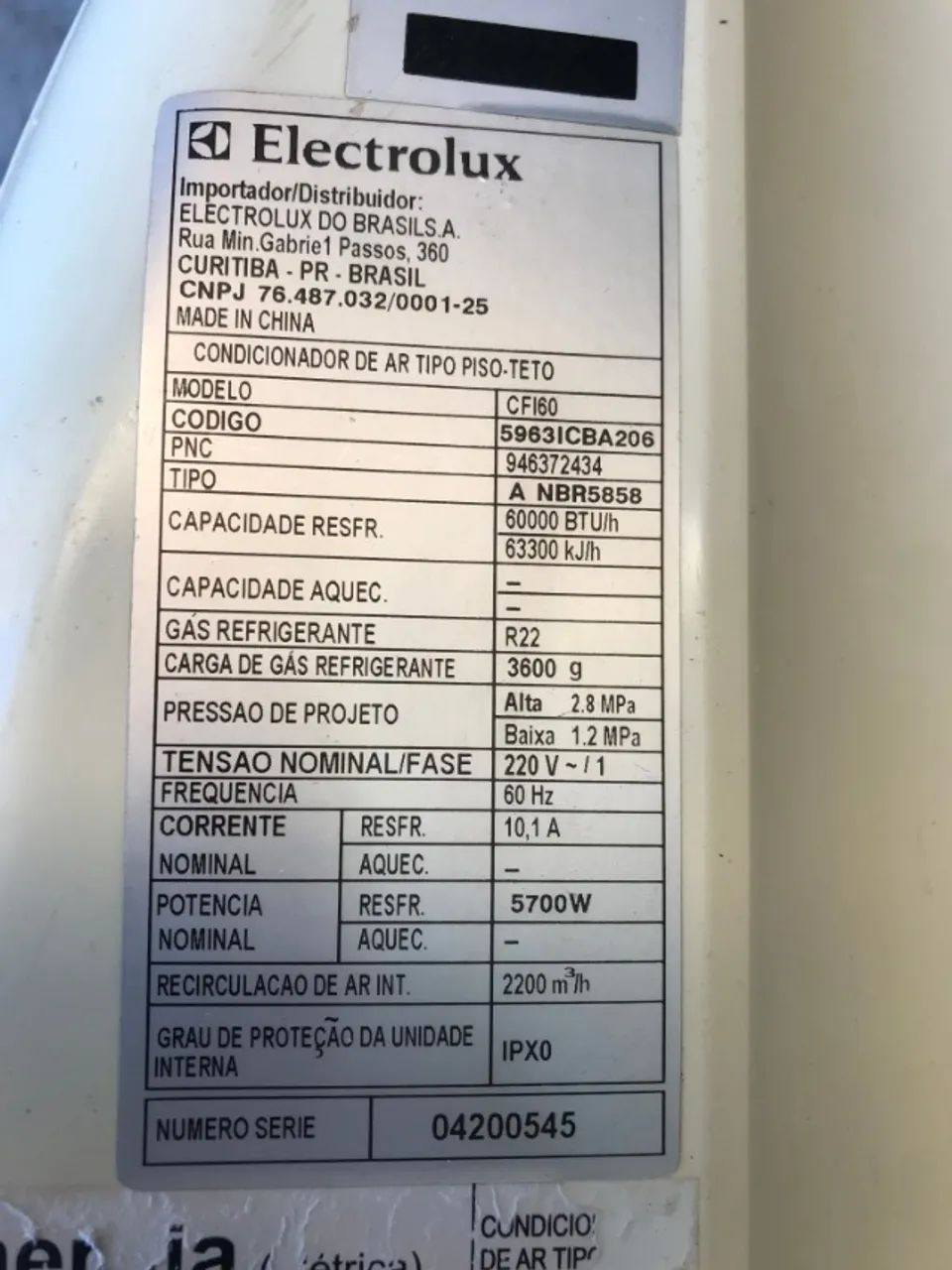 Ar Condicionado Piso Teto 60000 Mil Btus - Foto 3