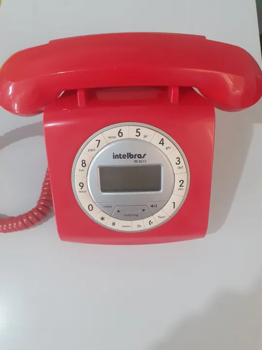 Telefone Fixo Intelbras TC 8312 Vermelho Retro