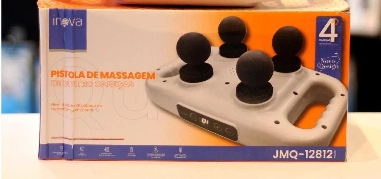 Pistola massageadora de 4 cabeças Inova