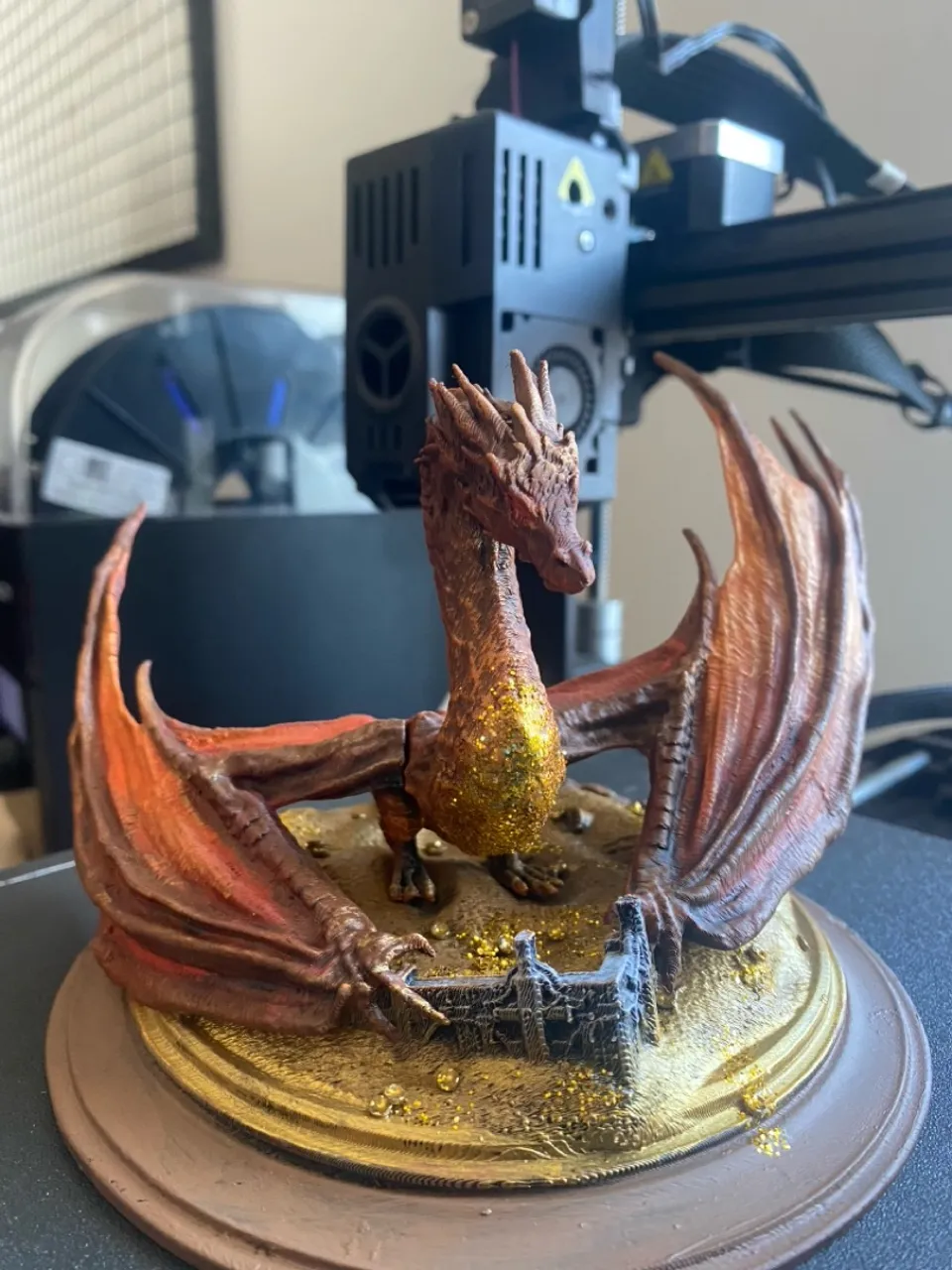 Escultura de Dragão Smaug - Decoração Exclusiva