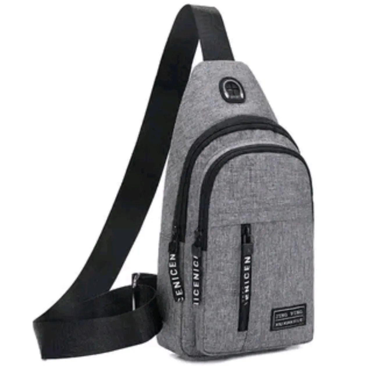 Mochila de Ombro Masculina Cinza - ICENICENI - Foto 3
