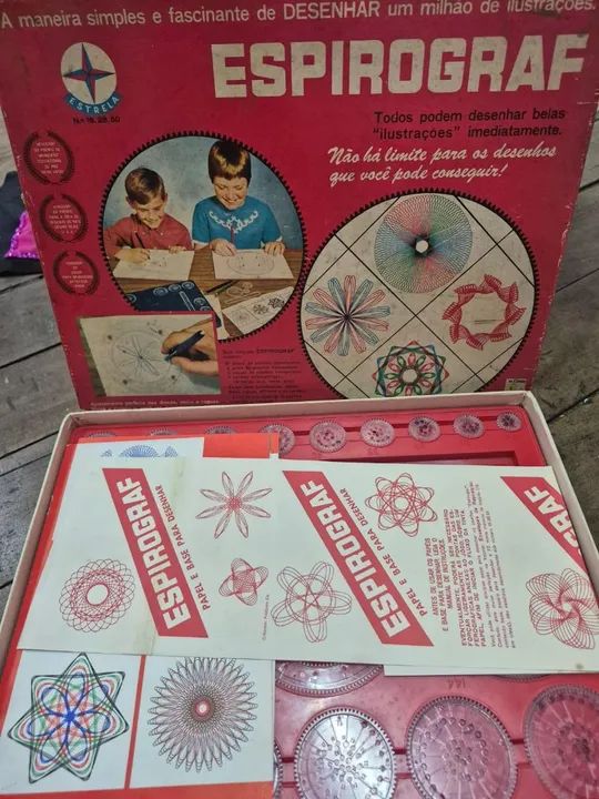 Espirograf Estrela - Brinquedo Clássico - Anos 60 completo original na caixa - Foto 3