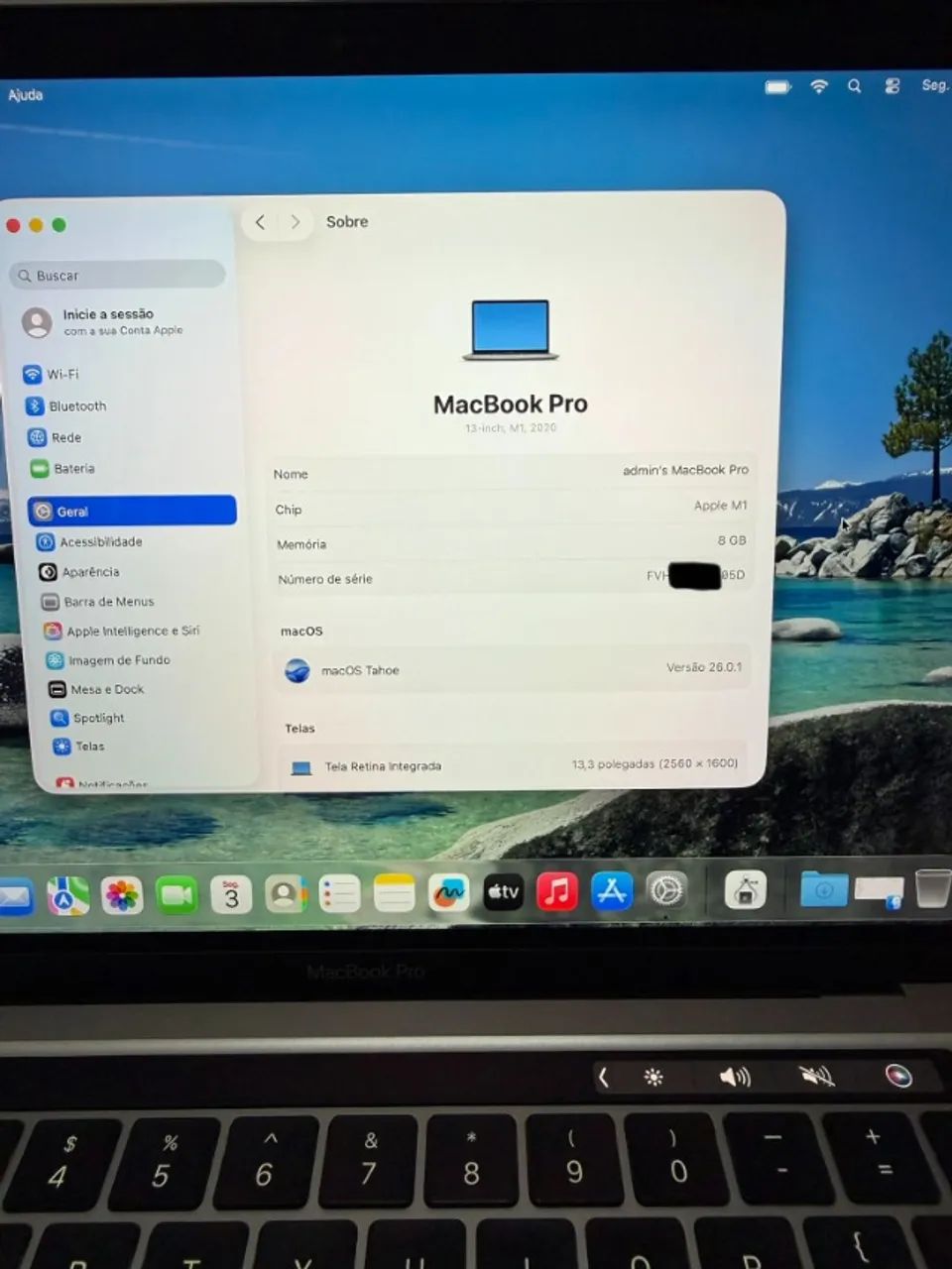 Apple Macbook Pro M1 2020 Cinza 8gb de RAM 256gb SSD - Notebooks