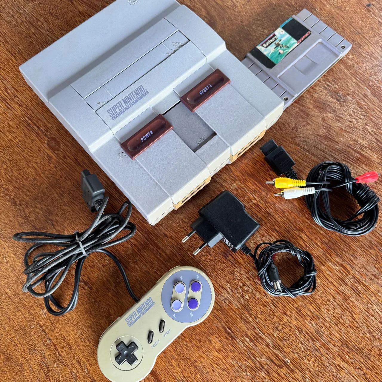 Super Nintendo com controle original 