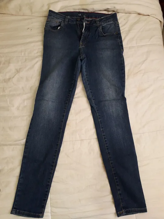 Calça Jeans Skinny Azul - Tamanho 42