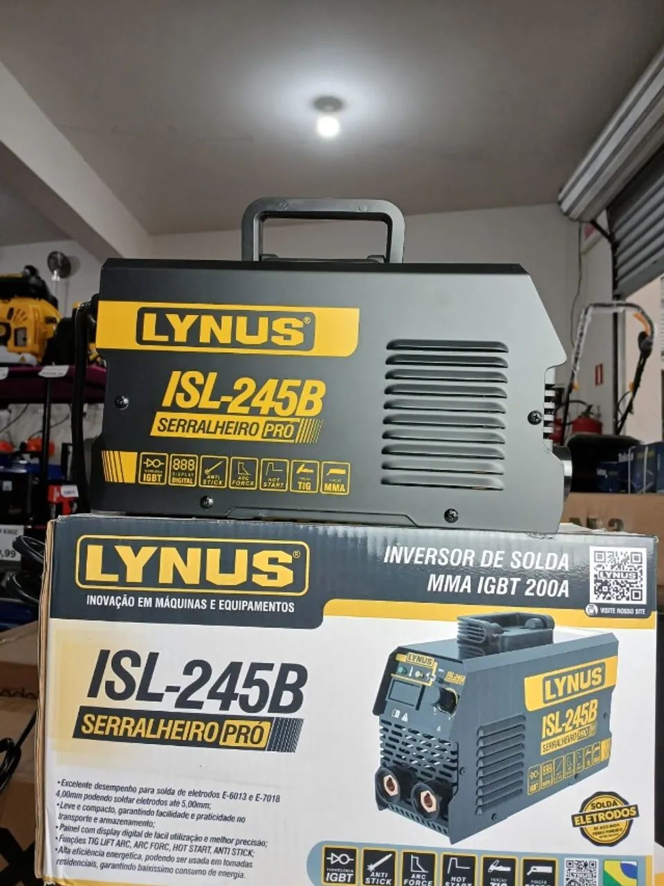 Inversora de solda lynus serralheiro pró 200A nova - Foto 4