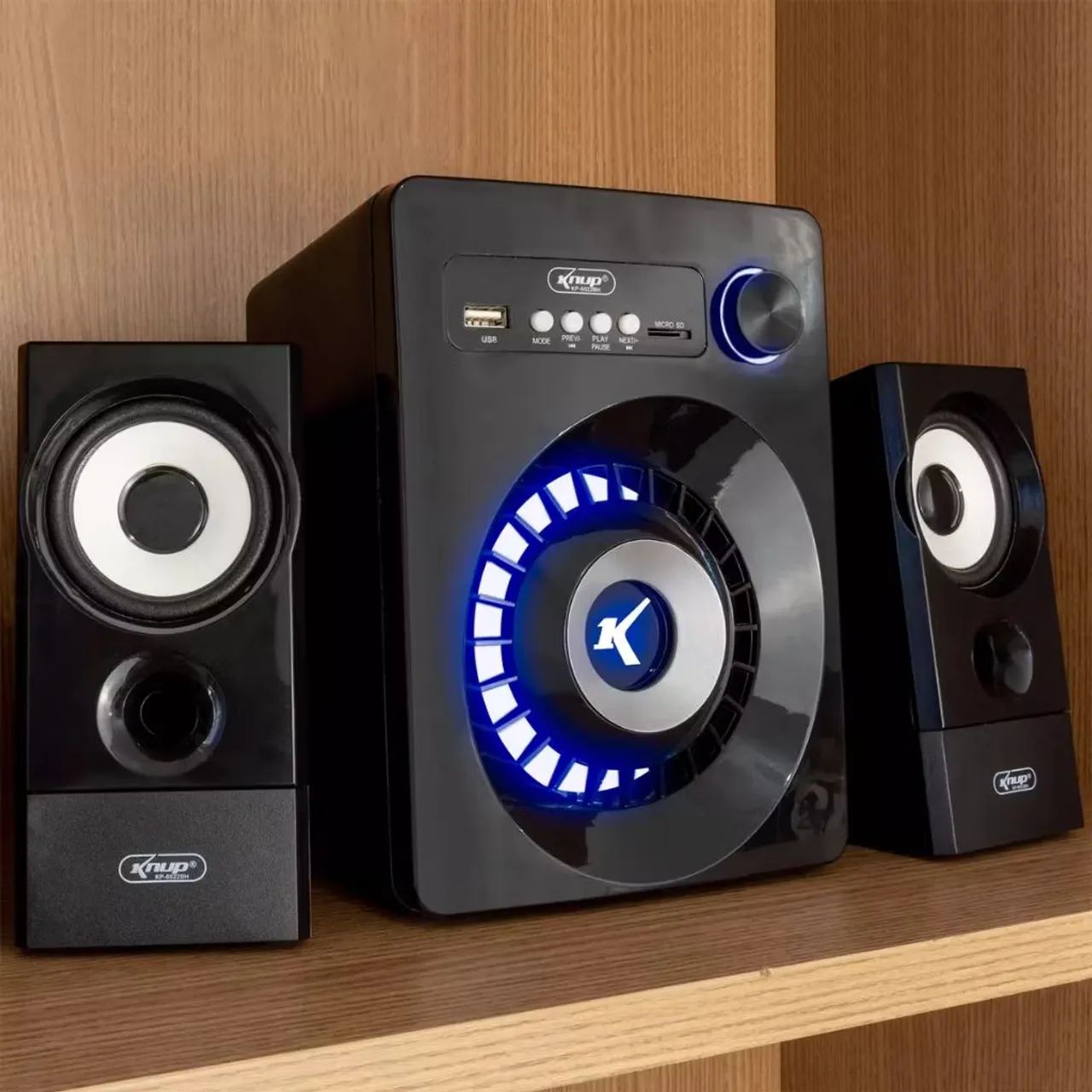 Caixa De Som 2.1 Subwoofer Amplificador Bluetooth Tv Pc Aux Fm - Foto 3