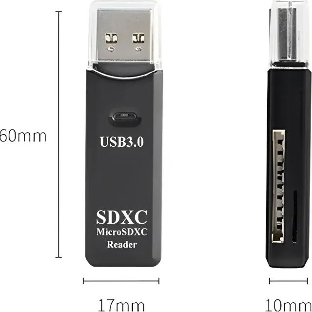 2X Leitor De Cartão Usb 3.0 Adaptador Micro Sd /sdxc Card 5gbps - Foto 4