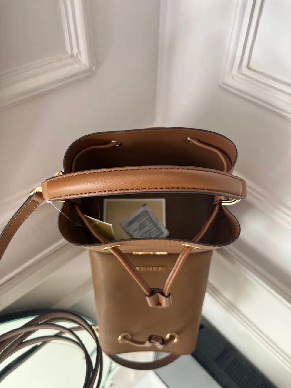 Bolsa de Ombro de Couro Marrom Elegante - Foto 5