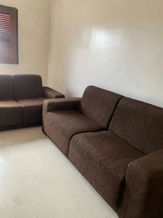 Sofá 5 Lugares Marrom - 