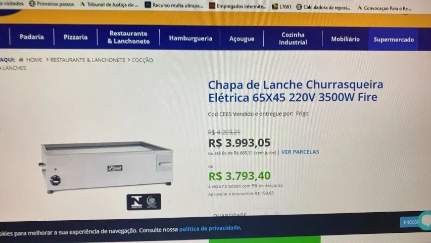 chapa industrial elétrica  - Foto 2