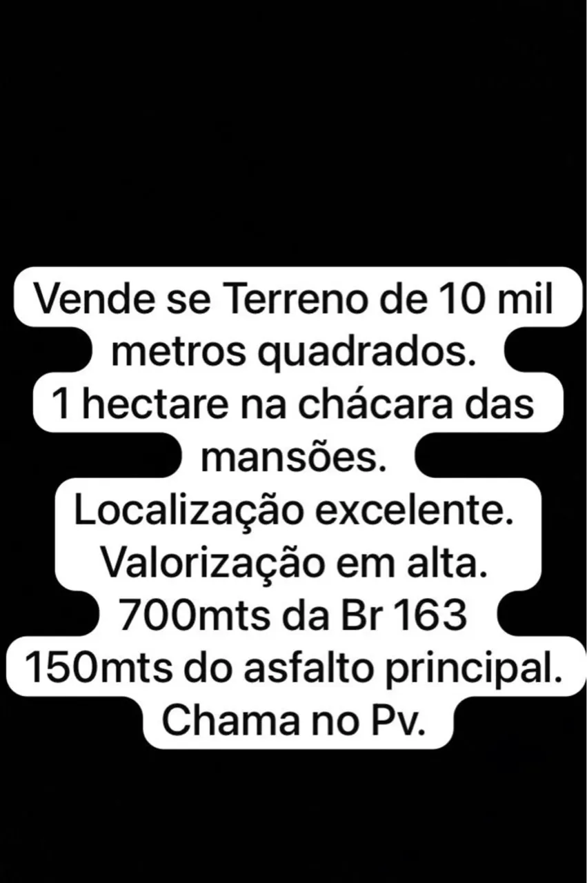Vende se área na chácara das mansões