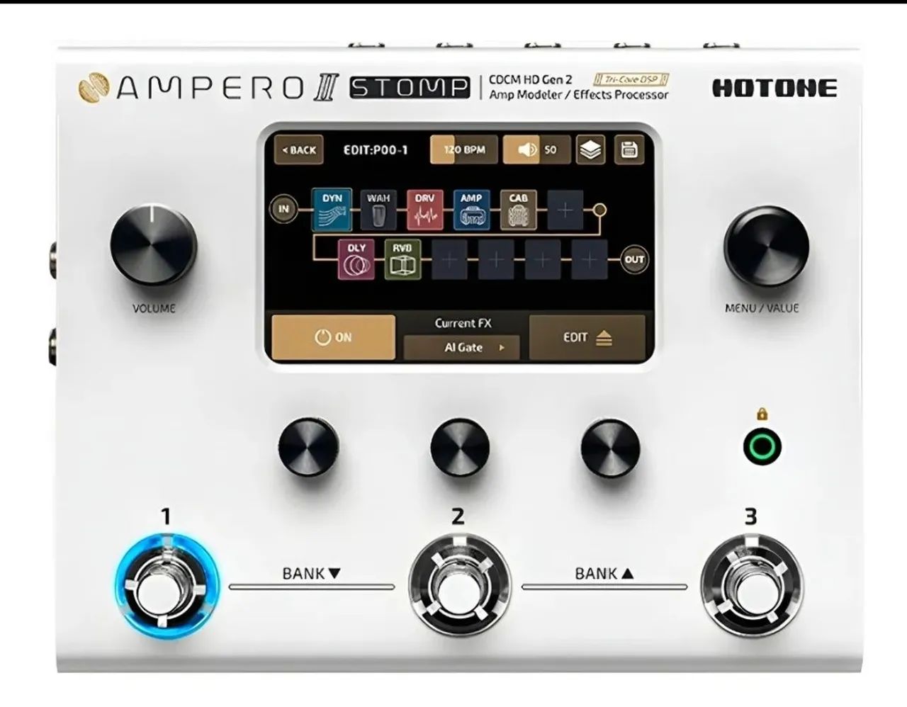 Hotone AMPERO 2 STOMP ( Pedaleira) - Instrumentos musicais - Vila