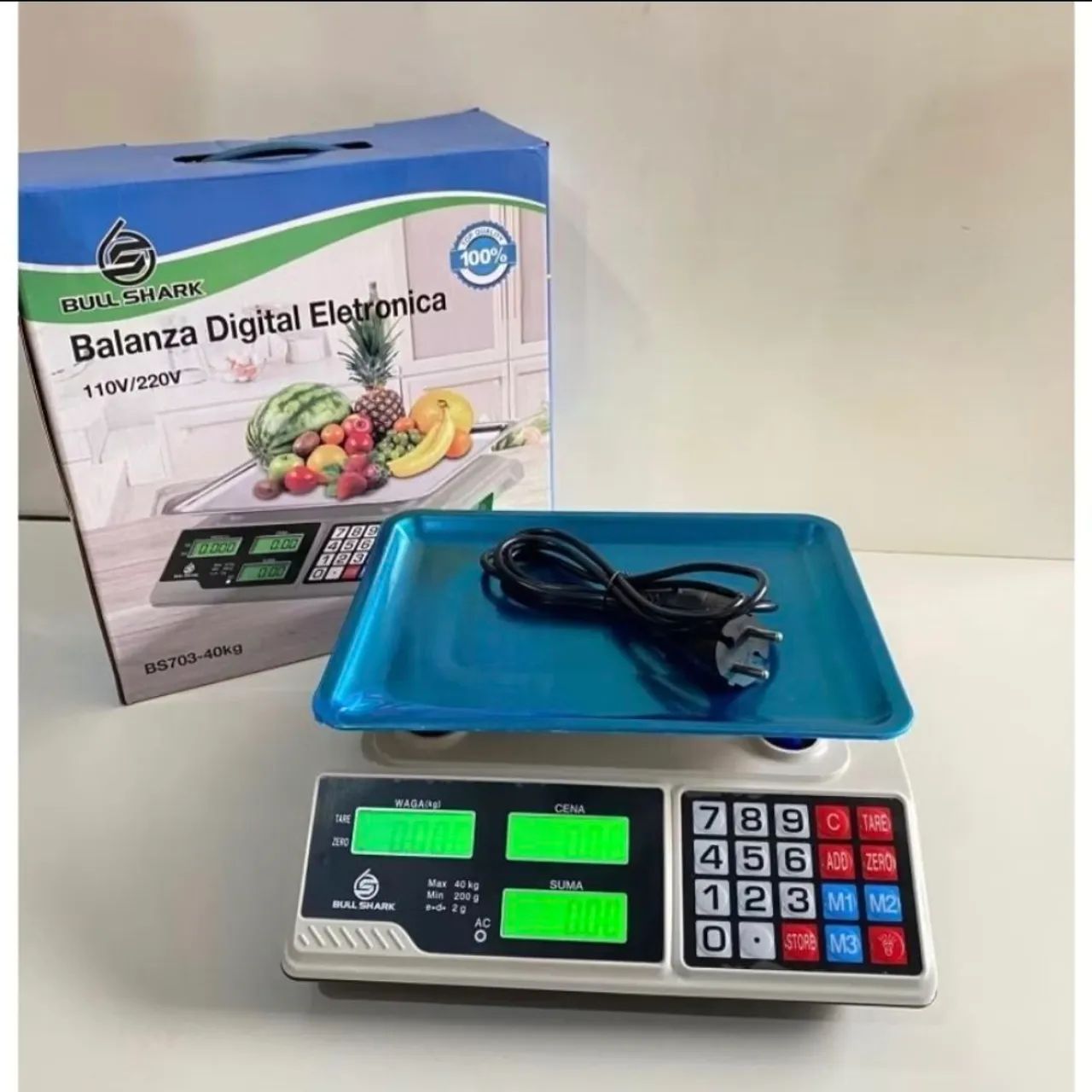 Balança bull shark digital pesa de 2g ate 40kg novas com garantia 