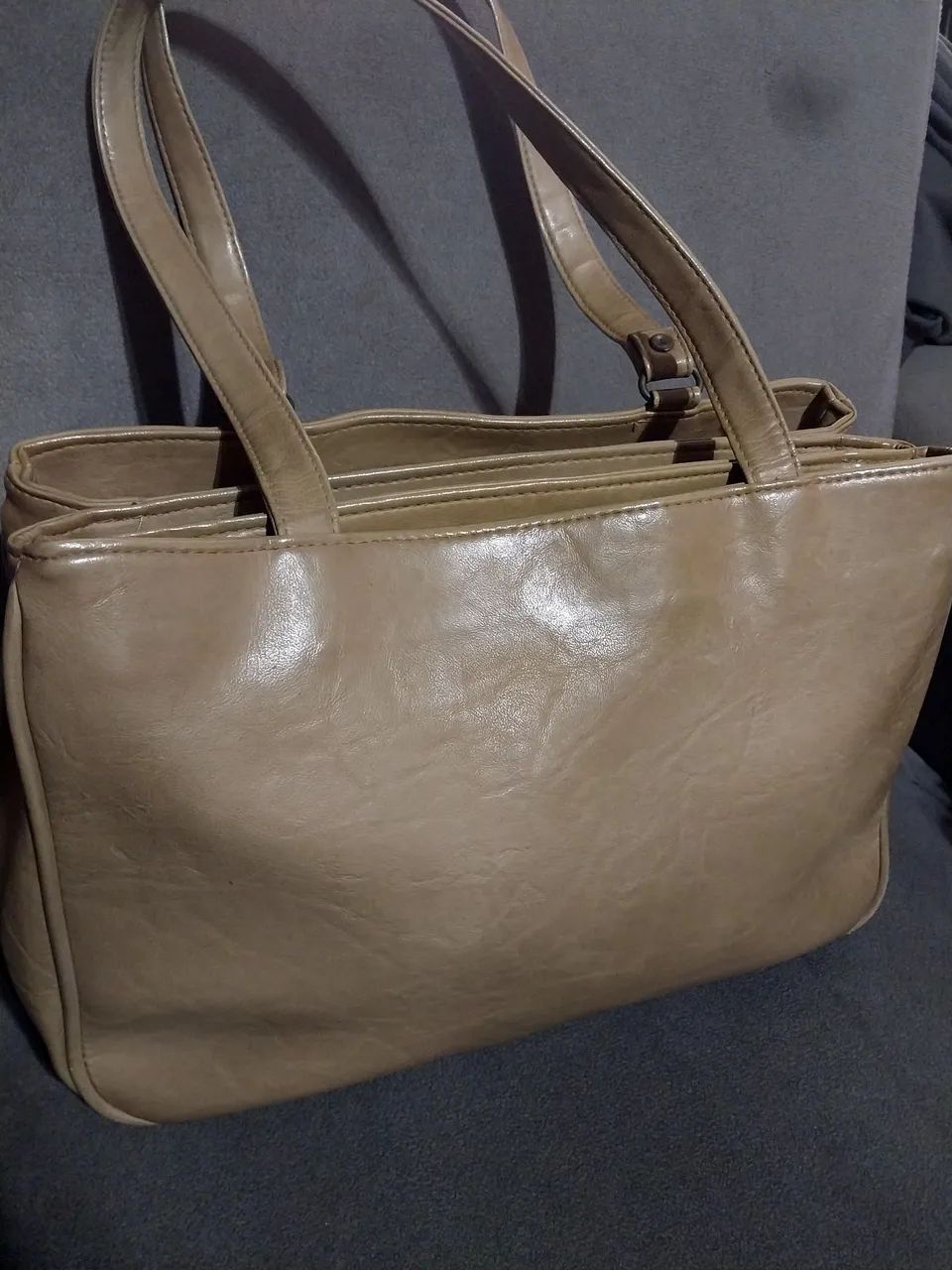 Bolsa de ombro bege - Foto 2