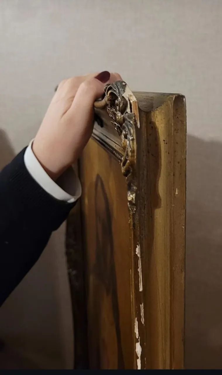 Óleo sobre tela do Sagrado Coração de Jesus  - Foto 5